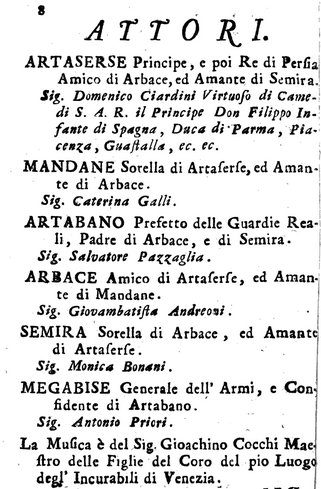 Artaserse Cocchi 1755