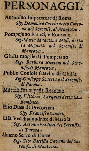 Comodo Antonino 1696